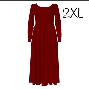 Lularoe Ryane long sleeve empire waist dress 2xl(22-24)